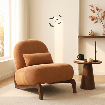 Fauteuil d'appoint rembourré de 28,4 po de largeur et fauteuil sans accoudoirs