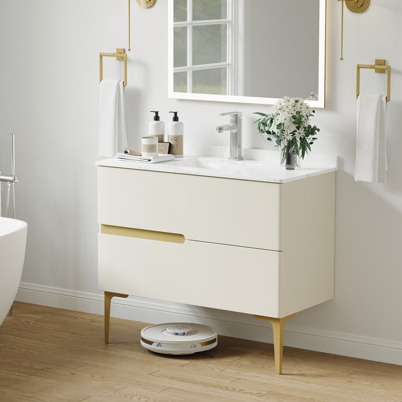Lavabo de salle de bain en céramique Deltona