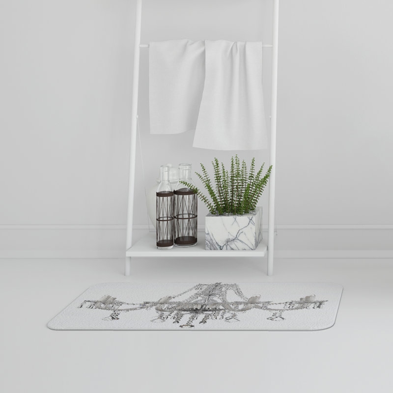 Guerrier Non-Slip Backing Bath Rug, Crystal Chandelier