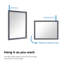 Meuble-lavabo autoportant gris anthracite de 48 po avec miroir Tahoe, pierre d'ingénierie, dosseret, nickel brossé Tahoe-913235320