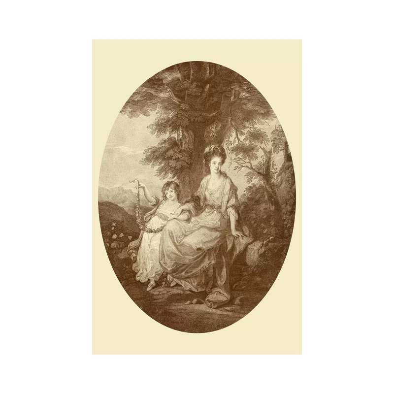 Lady Rushout And Daughter by Angelica Kauffmann - Wrapped Canvas Painting, 66.04 cm H x 45.72 cm W