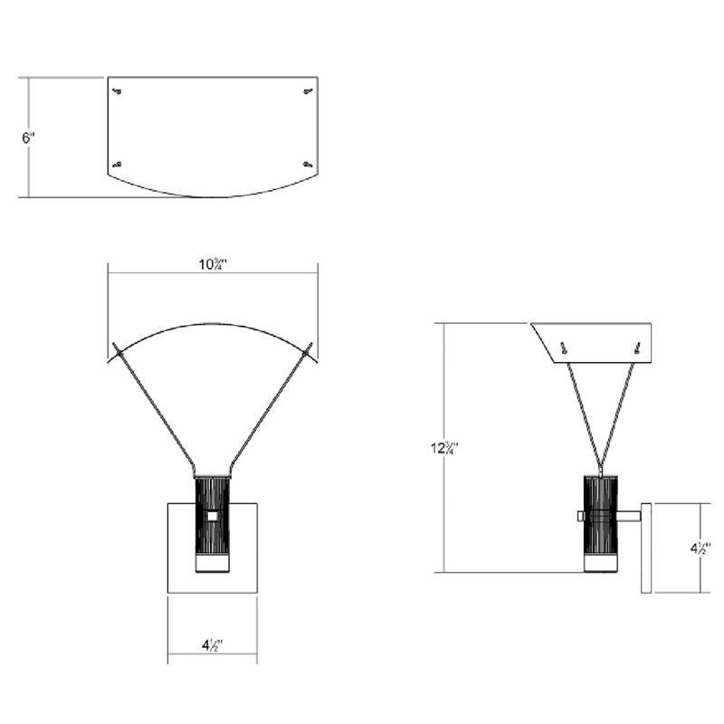 Suspenders® 1 - Light LED Armed Sconce