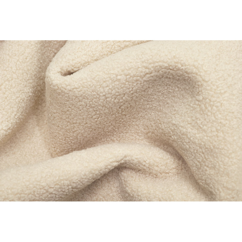 Point Large Sherpa Pouf, Ecru Sherpa