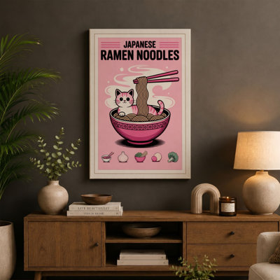 Ramen Cat Dreams Modern - Wrapped Canvas