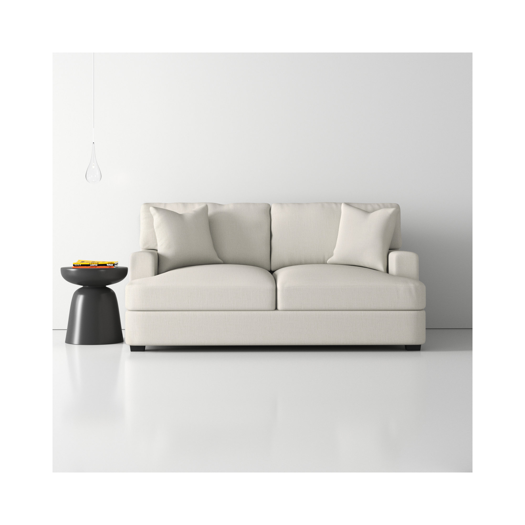 Emilio 65'' Upholstered Loveseat, Conversation Pearl