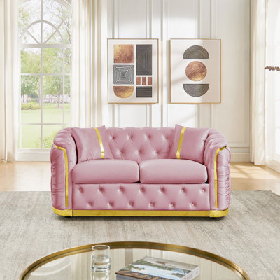 Canapé Chesterfield 62,6 pouces Mid Century Modern