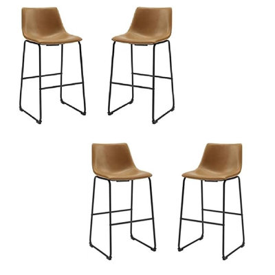 Tabouret de comptoir en cuir