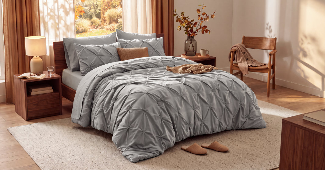 Pintuck bed-in-a-bag