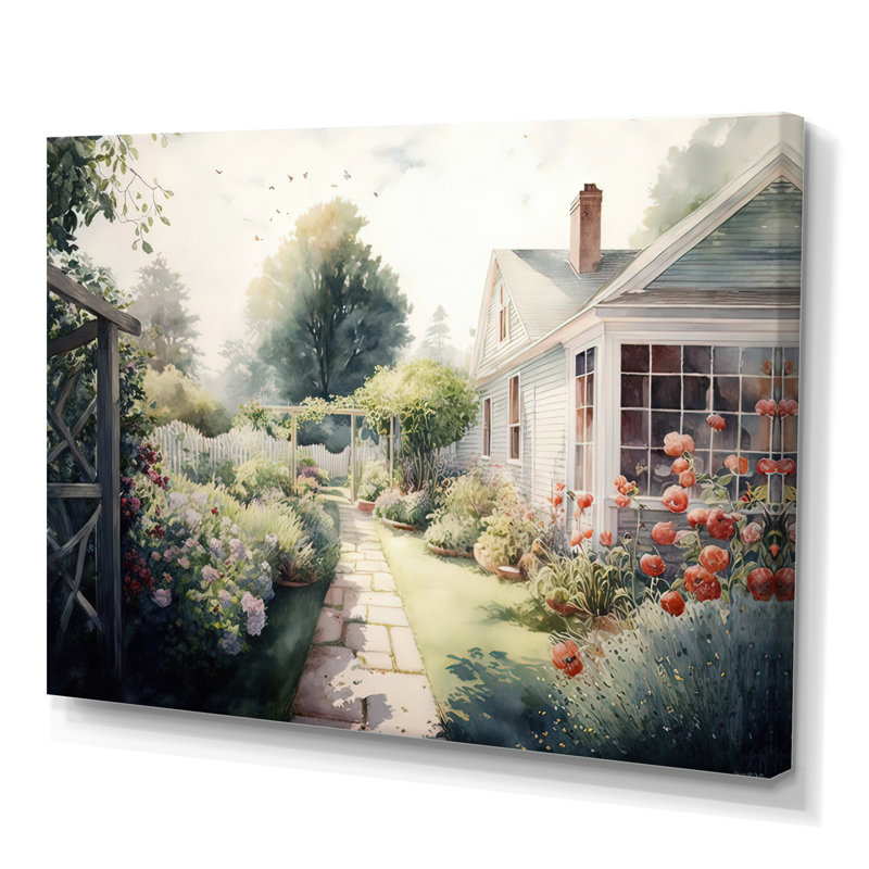 «Fresh Garden At The Country I», art mural sur toile, H 24 po x l 32 po x P 1 po, Toile tendue