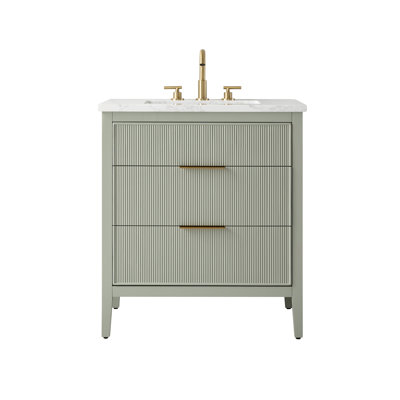 Ensemble de meuble-lavabo simple 30 po avec dessus en pierre reconstituée Bilroy