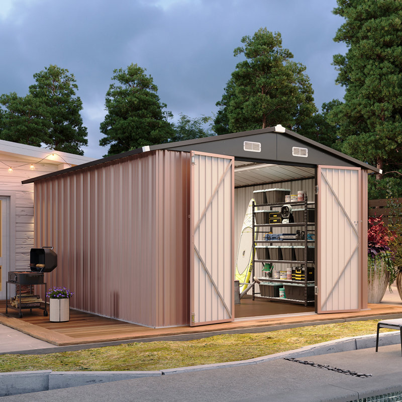 Outdoor Storage Shed With Floor 10 X 12 Ft