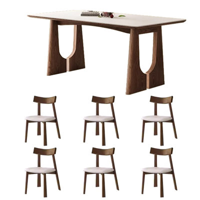 Table et chaise de style ancien moderne et simple