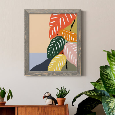 Plante tropicale II - peinture sur toile encadrée