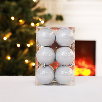 1 Box Of 12pcs Christmas Ball Set Christmas Tree Window Display Shopping Mall Decoration Pendant 8cm