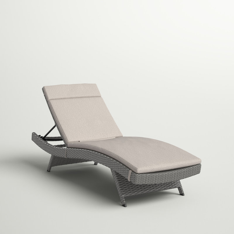 Outdoor Chaise Lounge Set , Cushion Included, Charcoal, Brown, 2