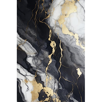 5'x7' Modern Abstract Marble Texture Area Rug – Luxury Art-Inspired Carpet for Home or Office, Indoor/Outdoor Use