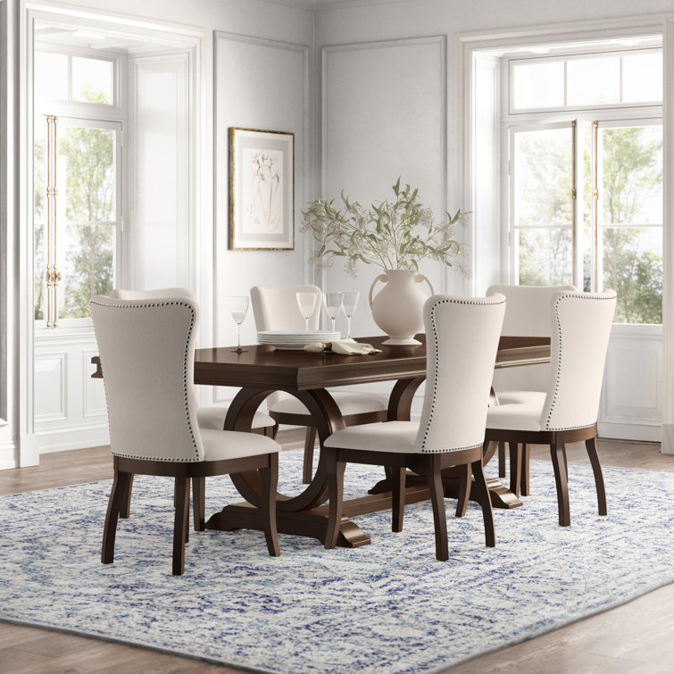 Lydon 6 - Person Extendable Double Pedestal Dining Set