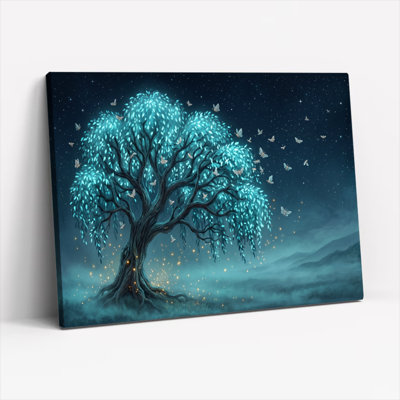 Art mural sur toile Gallery Wrap pour le salon, la chambre à coucher, le bureau ou le vestibule - décoration murale décorative avec arbre mystique