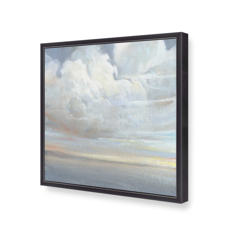 Imprimé «Layers of Light and Clouds II», H 17,75 po x l 17,75 po, Encadrement ouvert, zinc vieilli