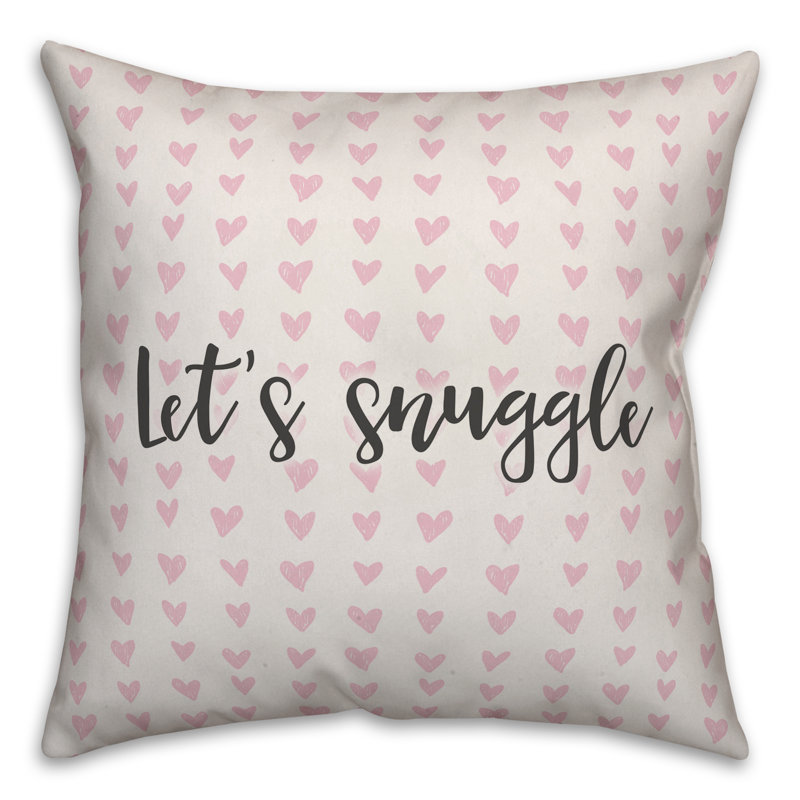  Coussin décoratif «Let Snuggle in Hearts», Housse de coussin