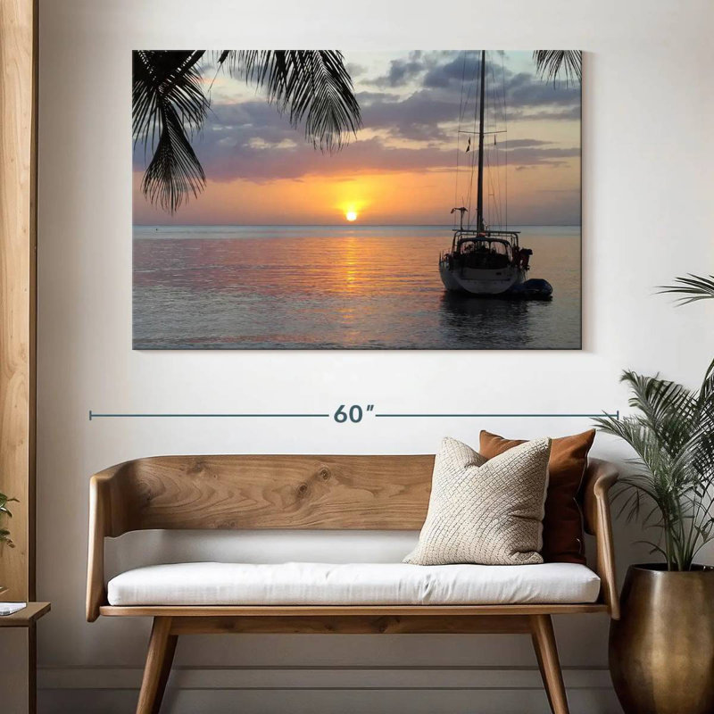 Gillard Caribbean Palm Gillard Sunset, 34" H x 51" W