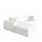 Lipi 4Pc Modular Sectional Chaise Sofa Set, Mist White, 120 Inch Solid Wood Frame