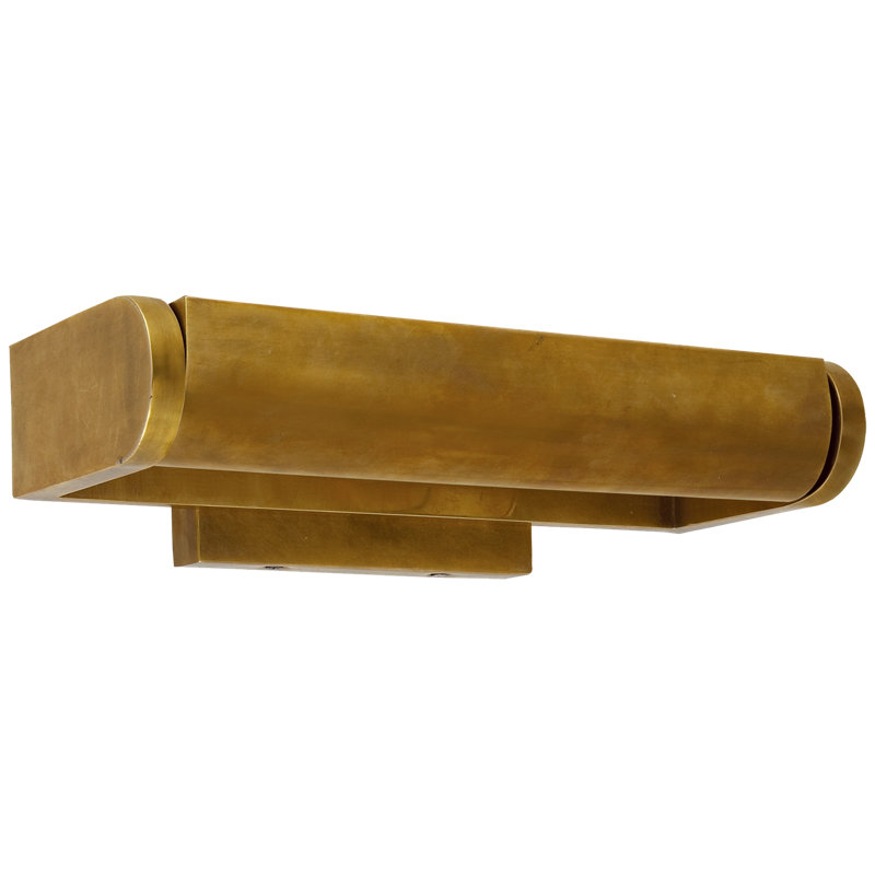 Thomas O'Brien David Art Light, Hand-Rubbed Antique Brass, 3.75" H x 7" W x 5.75" D