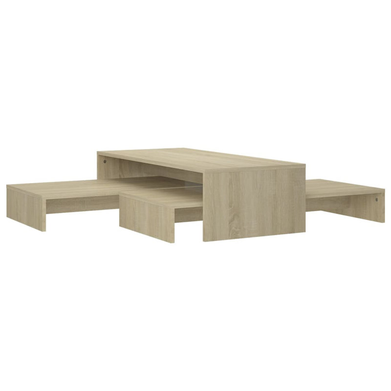Godber Extendable Sled Coffee Table with Storage, Sonoma Oak