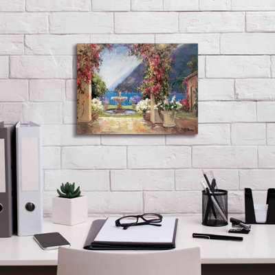 «Seaside Fountain» par Allayn Stevens, art mural sur toile