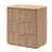 Nightstand with 3-Drawer,  Wood Bedside Table with 1.97"-Thick Fluted Side Panels and Faux Marble Top, Natural Oak-1899351944-1899351945