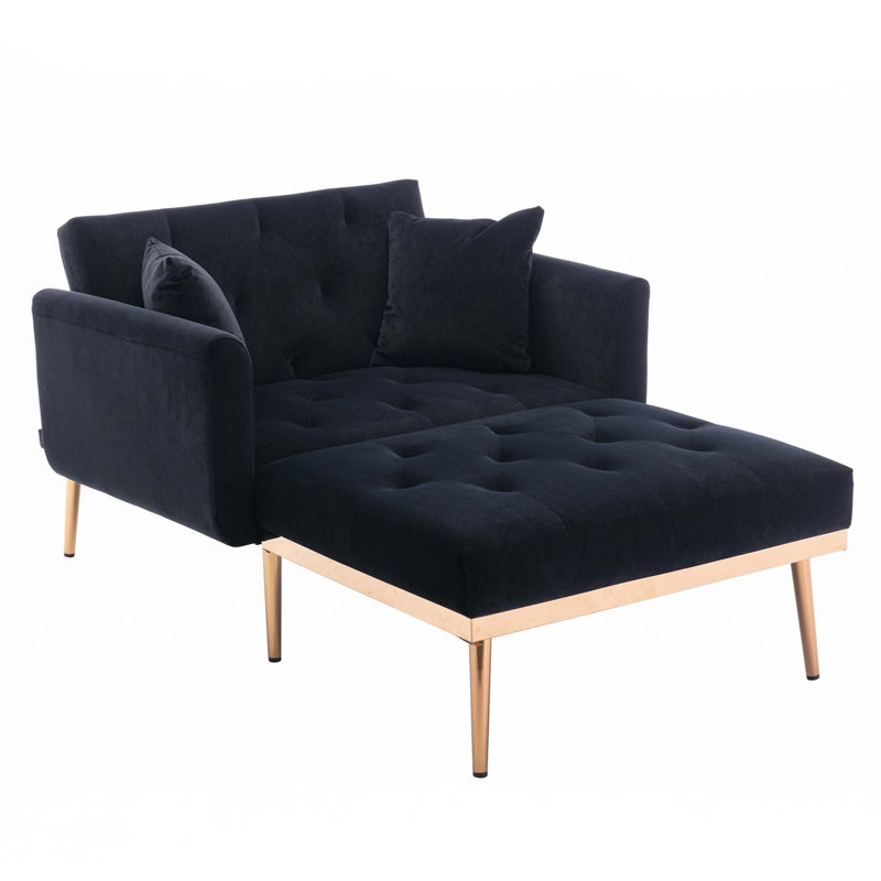 Chaise d'appoint, Velours noir