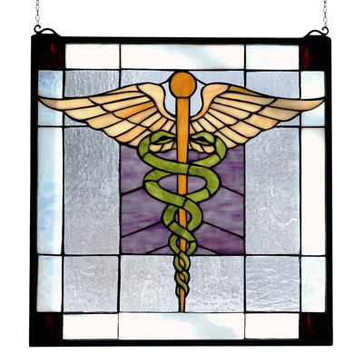 Americana Medical Stained Glass Window