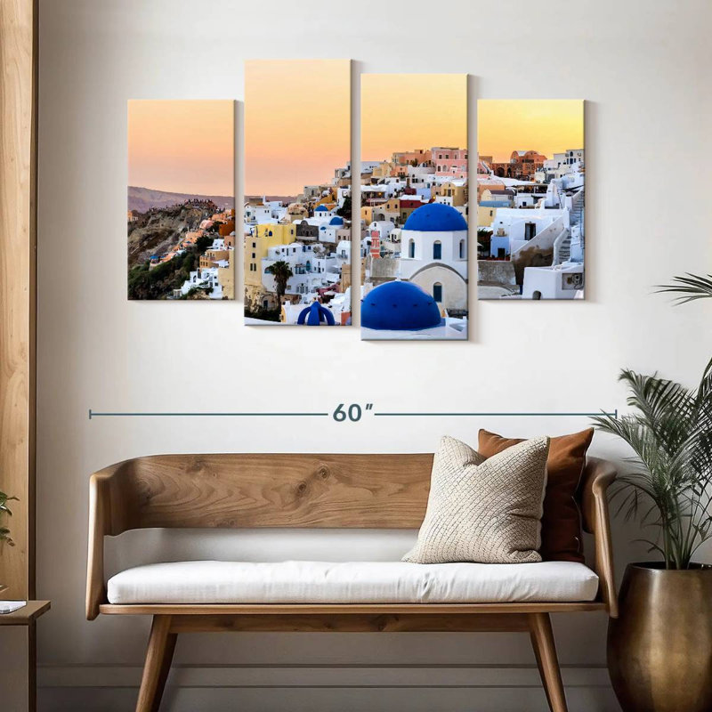 Nicci, horizon romantique de Santorin, H 32 po x l 52 po
