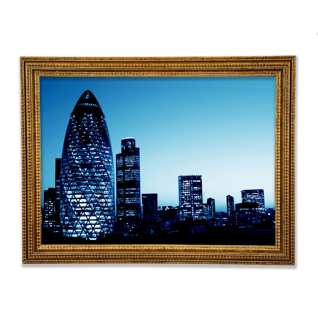 London The Gherkin Blue Cast - Druck