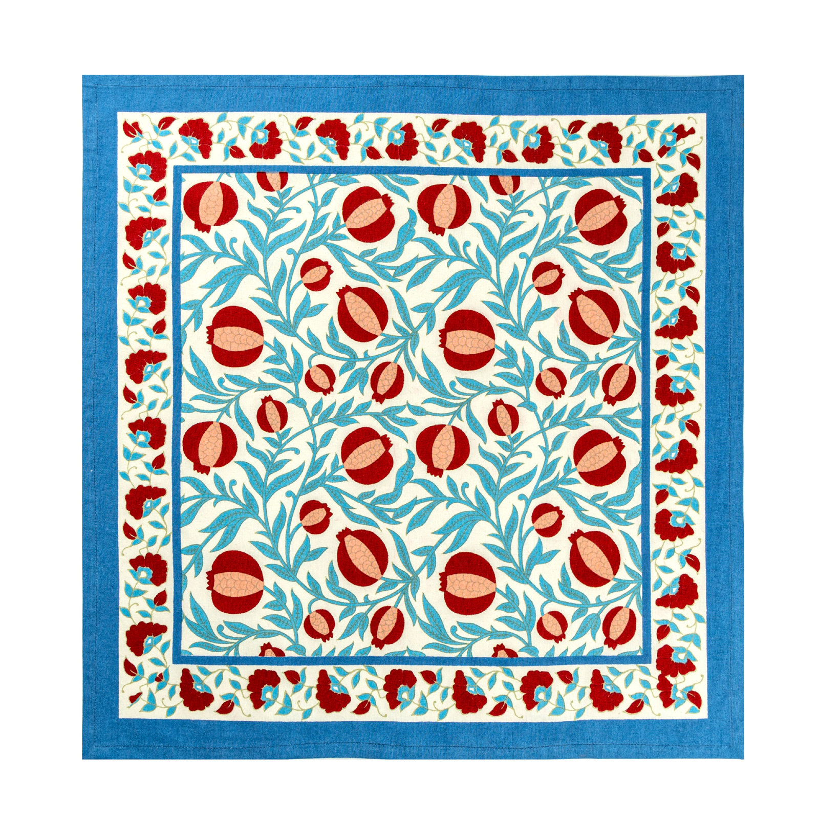 Williston Cotton Napkin, Red/Blue