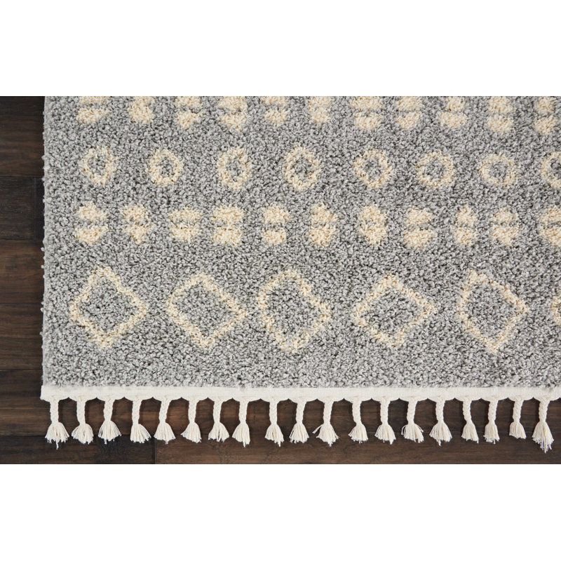 Iverson Geometric Area Rug, Rectangle 2'2" x 4', Gray/Beige