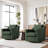Bronnen Big And Wide Upholstered Green Cushion Swivel Armchair with Removable Back and Seat Cushion (Set of 2)-119560766