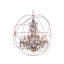 Lustre en forme de globe unique à 25 lumières avec détails en cristal Svante-22859136-22859138
