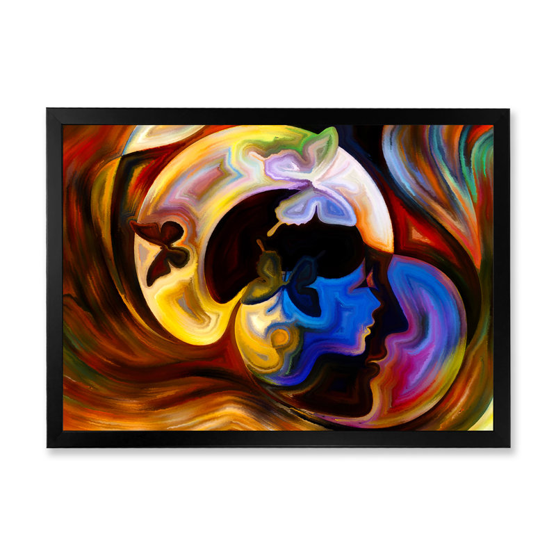 «Visualisation of Inner Iv», reproduction d'art sur toile encadrée, Cadre noir, H 8 po x l 12 po x P 1 po