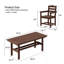  Ensemble de salle à manger 7 pièces en PEHD toutes saisons avec table de l 70,9 po, 6 fauteuils et trou pour parasol-1599886306
