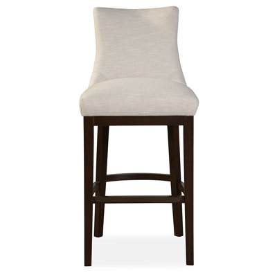 Upholstered Bar Stool with Solid Wood Frame