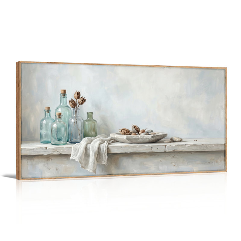 Nature morte sur toile, ensemble de 1, L 40 po x H 20 po, Naturel