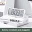 Digital Electric Tabletop Clock in White