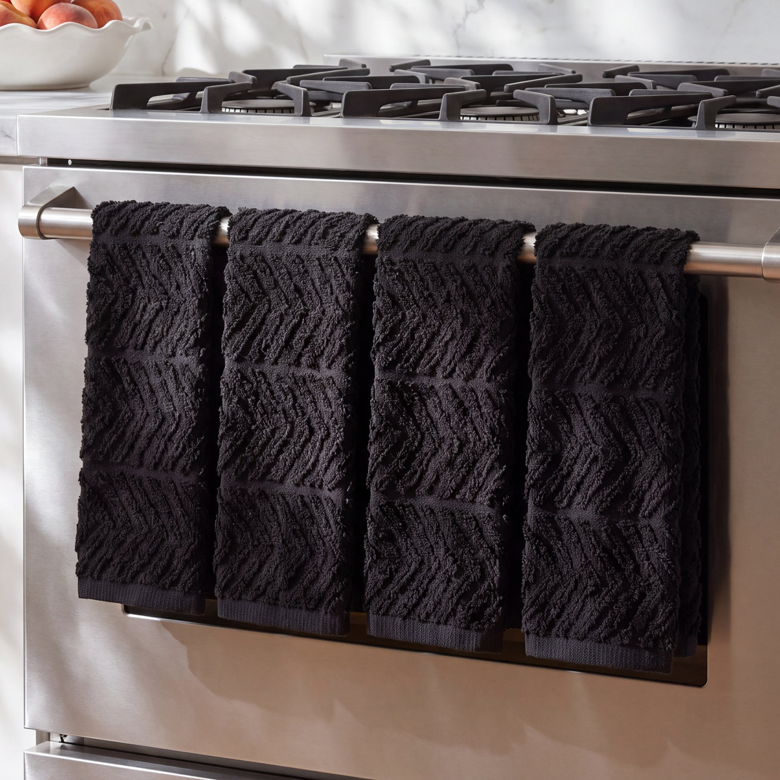 Cotton Dish Cloth Kitchen Towel, Black