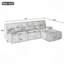 Canapé modulaire moderne de 98 po sans canapé en forme de L Canapé-130191792-130191785