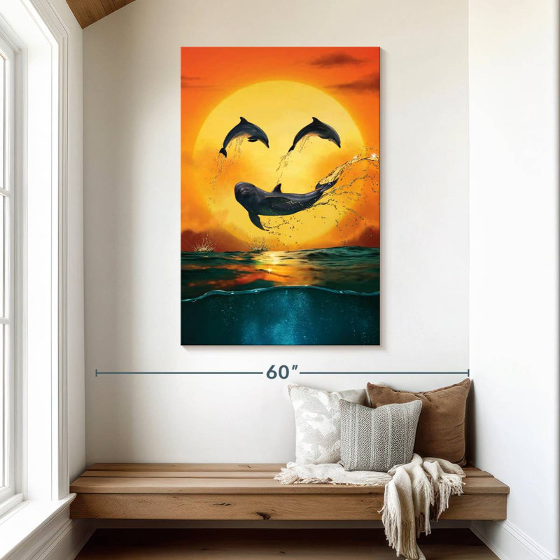 Brampt Dolphin Emoji, 48" H x 32" W