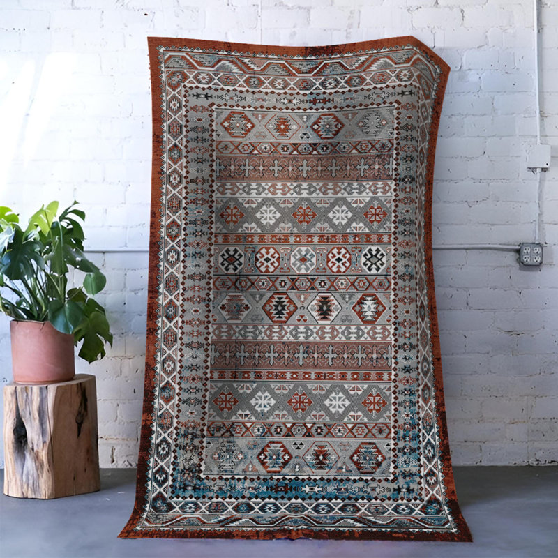 Tapis intérieur / extérieur Ryatt, Rectangle 5 pi 2 po x 8 pi 7 po