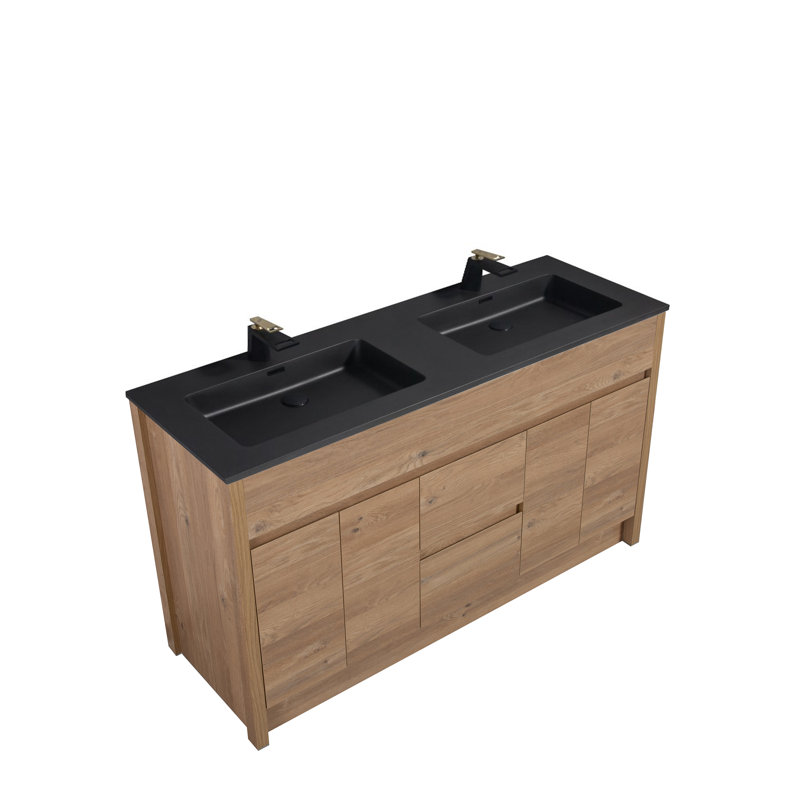 Ensemble de meuble-lavabo double l 59 po Anaheid
