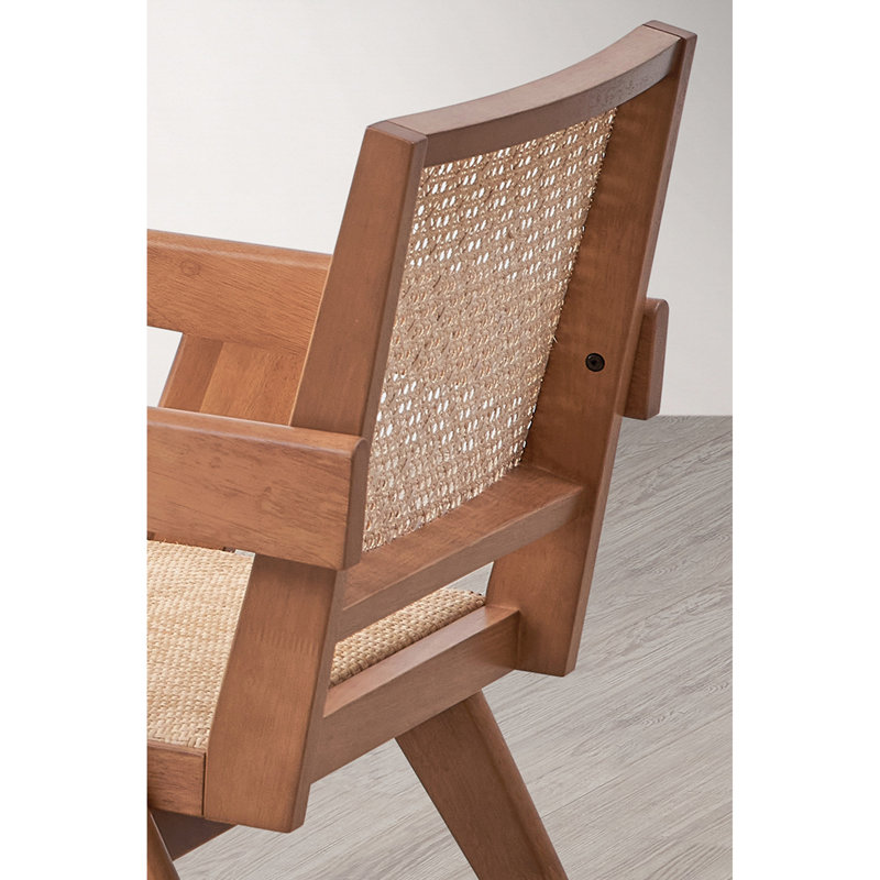 Fauteuil d'appoint en rotin et finition naturelle Velentina