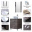 Ensemble de meuble-lavabo simple 24 po avec miroir Alderic